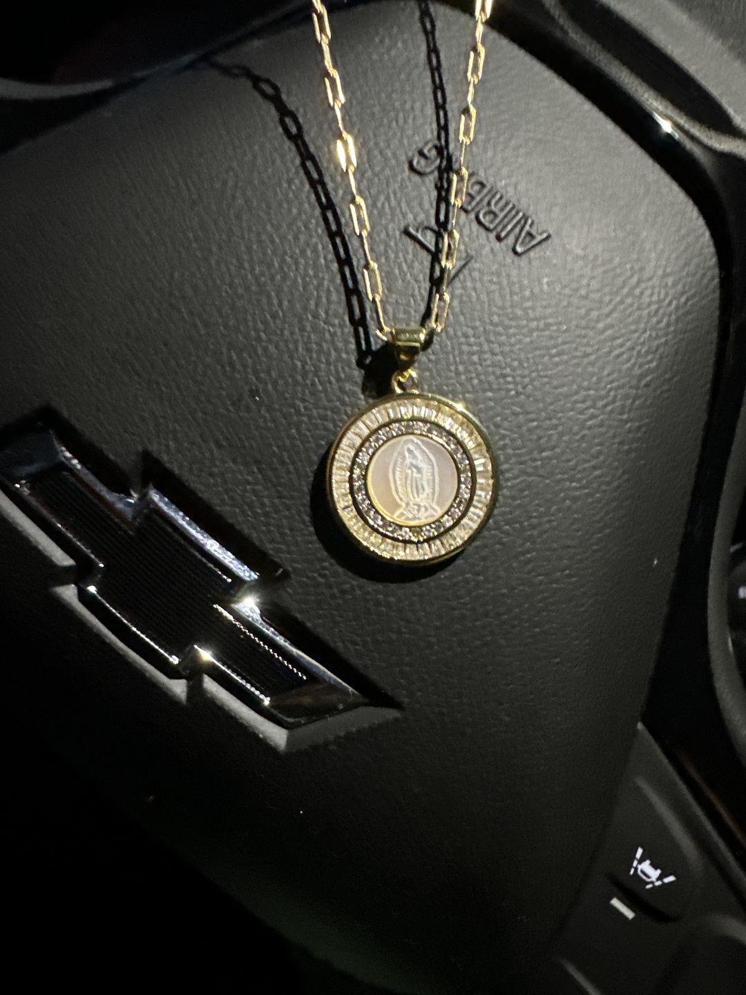 Customer photo review of Mother Mary Necklace