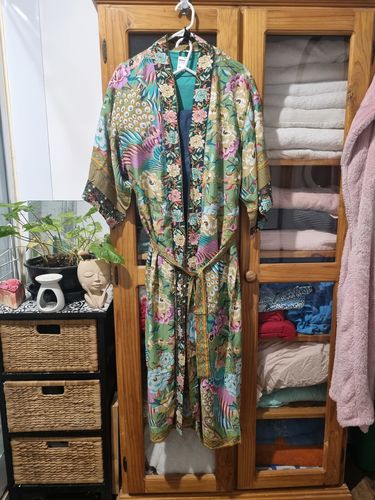 Customer photo review of Bohemian Floral Peacock Kimono