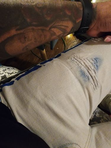 Customer photo review of Multi Zip Denim (Grey Wash)