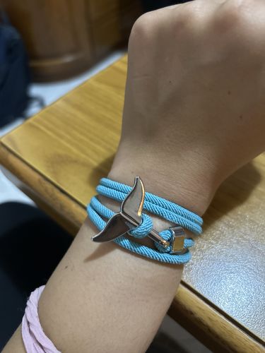 Customer photo review of "Whale" tracking bracelet