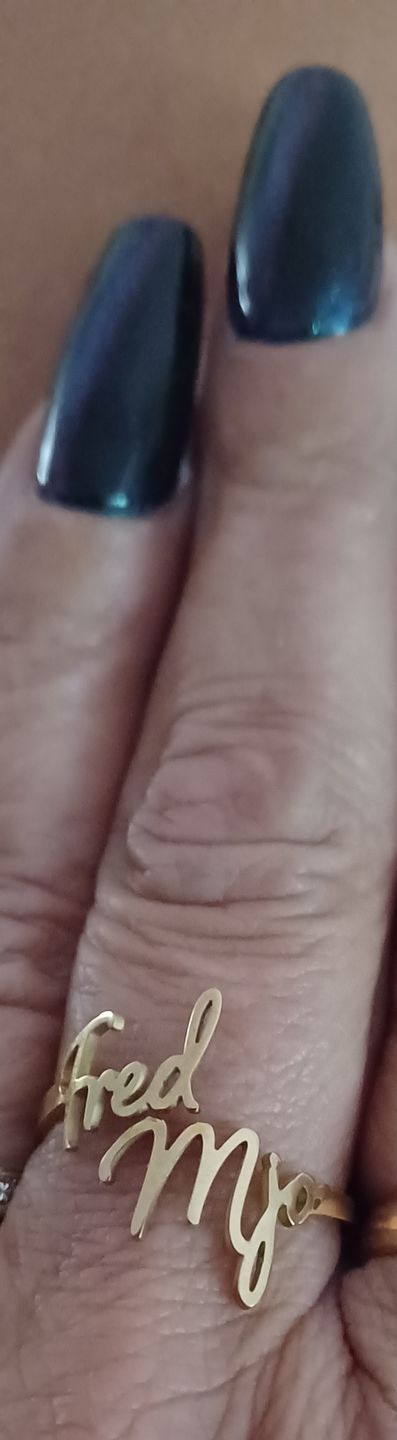 Customer photo review of Bague Deux Prénoms Personnalisable