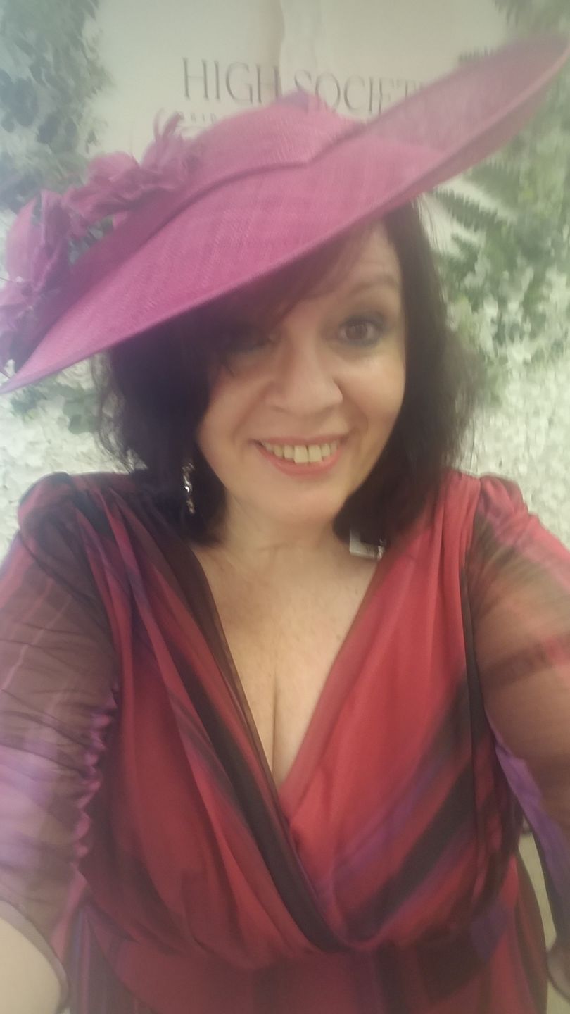 Customer photo review of Verity Wine Ikat Print Maxi Gown