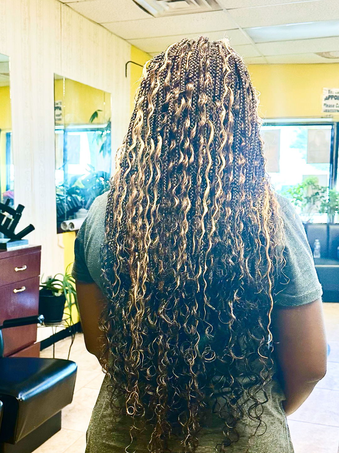 Customer photo review of #4/#27 Piano Color Deep Wave Bulk Hair Extensions for Braiding