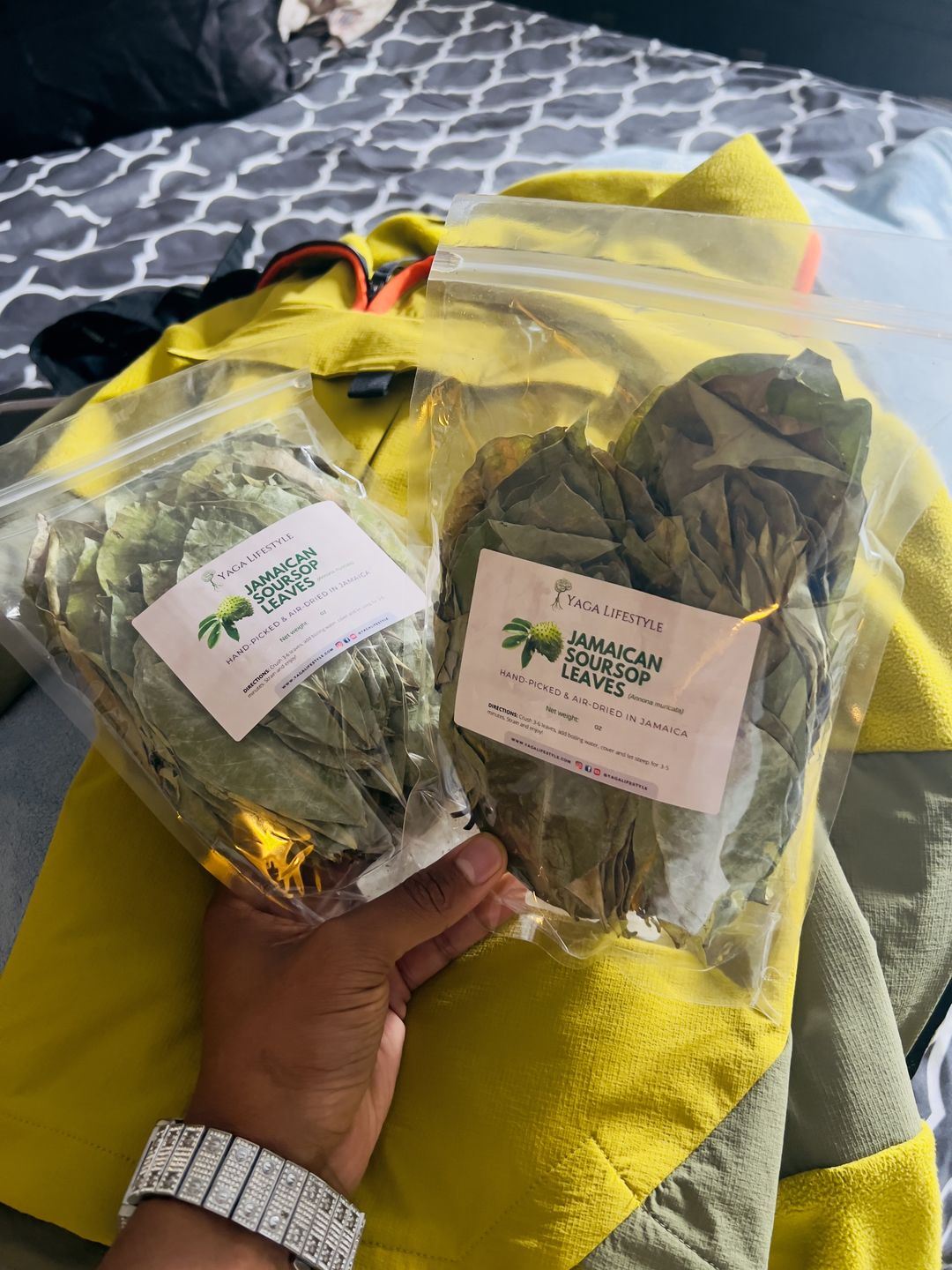 Customer photo review of Jamaican Soursop Leaves (Hand-picked, Air-dried whole leaves)