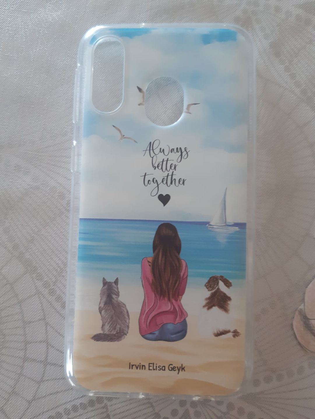 Customer photo review of Insieme al mio animale domestico – Custodia per il telefono personalizzata
