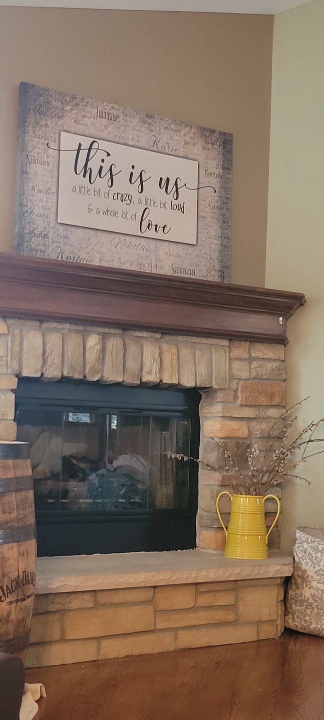 Customer photo review of Personalized "This Is Us" With Names on Background Premium Canvas
