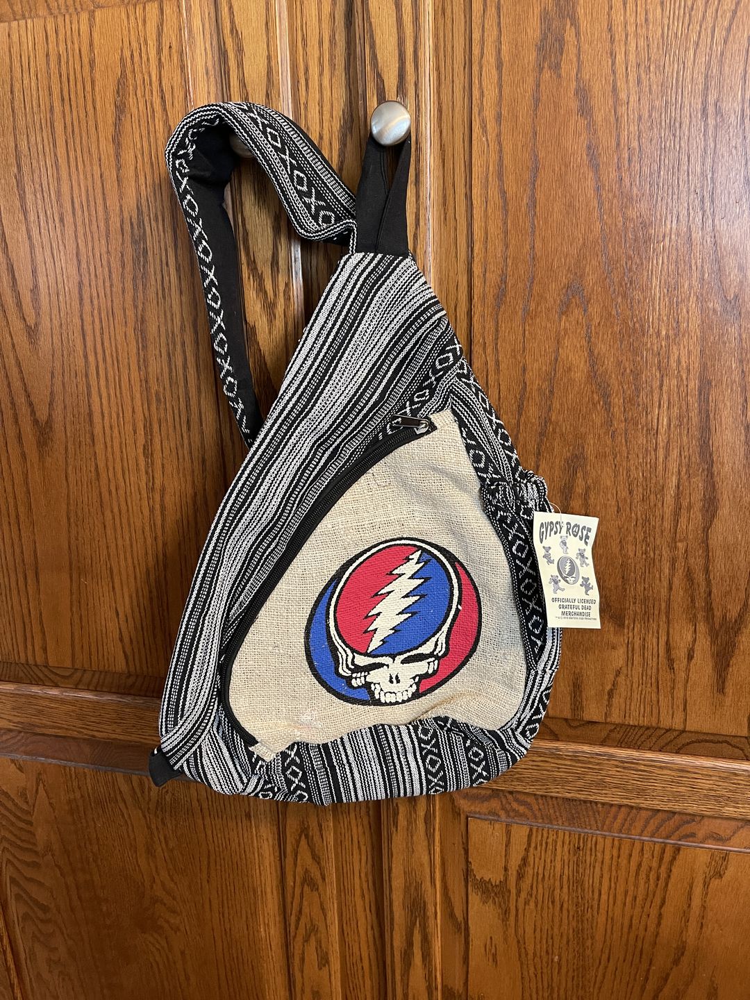 Customer photo review of Grateful Dead Steal Your Face Hemp Sling Backpack