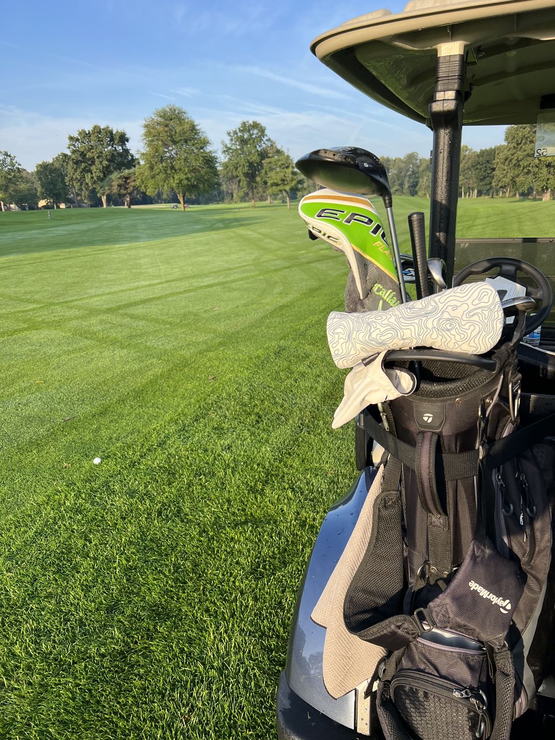 Customer photo review of Topographic Edition Headcover - Pure White / Embroidered Carolina Blue