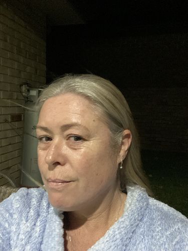 Customer photo review of Star Sapphire Hoop Earrings