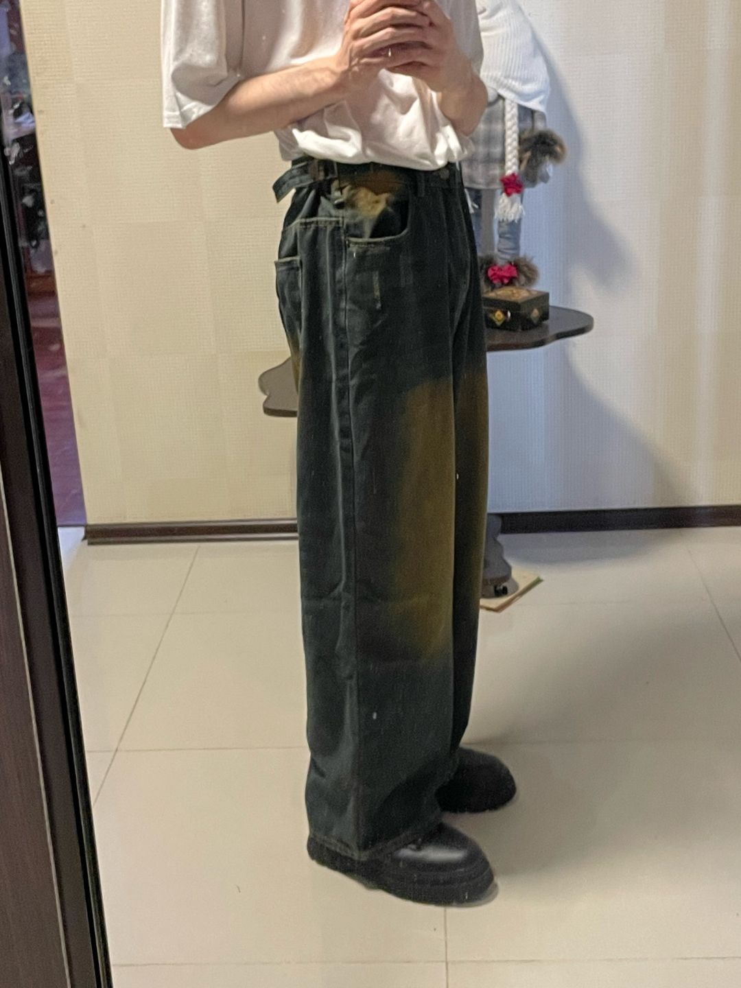 Customer photo review of THE GIANT FADED JEANS