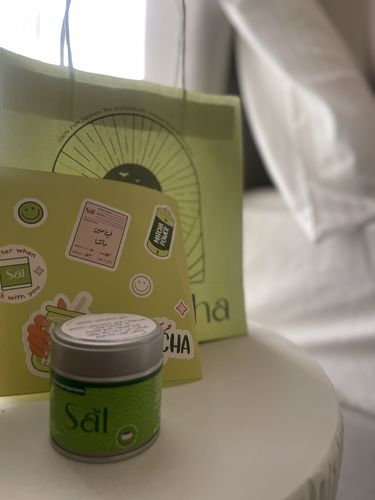 Customer photo review of Premium 1st Harvest Ceremonial Organic Matcha Can (30 g)