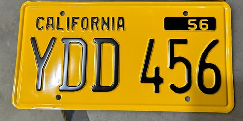 Customer photo review of 1956 CALIFORNIA LICENSE PLATE 6"x12" (156.5mm x 305mm)