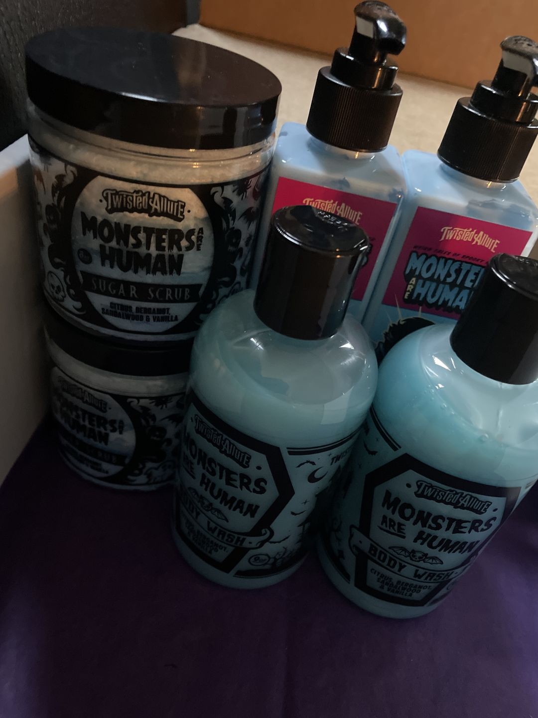 Customer photo review of Monsters are Human Sugar Scrub (Woods, Vanilla & Bergamot)