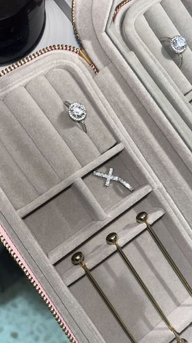 Customer photo review of Sterling Silver VVS Moissanite Cross Pendant