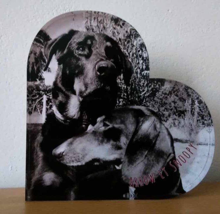Customer photo review of Avec photo - Cœur en verre personnalisé