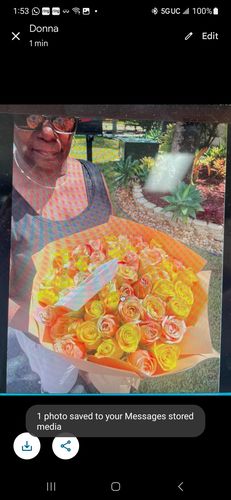 Customer photo review of Orange Rose Bouquet