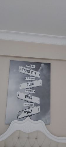 Customer photo review of ELİX™ Kişiye özel isimli kanvas tablo