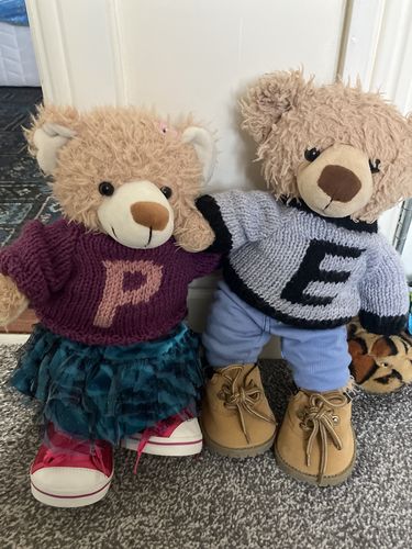 Customer photo review of Limited Edition Hand Made Eddy And Peggy Jumpers