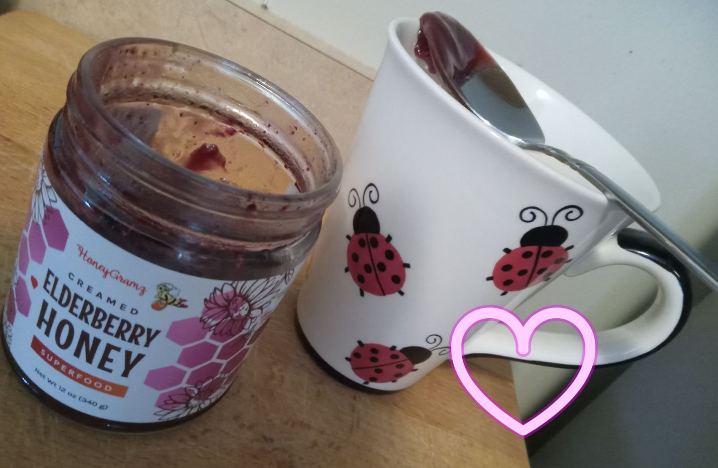 Customer photo review of Organic Elderberry Honey