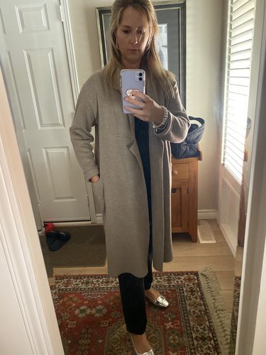 Customer photo review of Aria Cardigan Coat