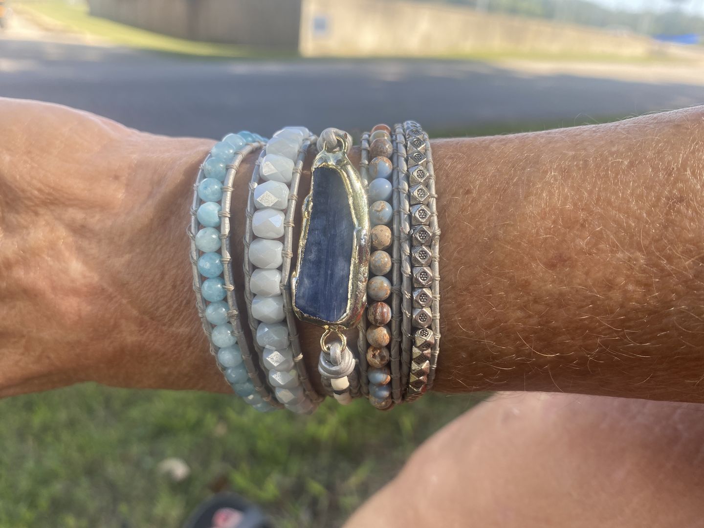 Customer photo review of Healing Topaz Wrap Bracelet