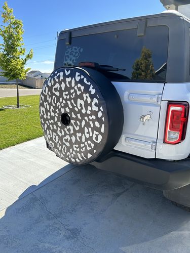 Customer photo review of Leopard Print Spare Tire Cover