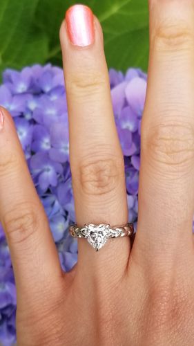 Customer photo review of Woven Solitaire 1.1ct CZ Ring in Sterling Silver