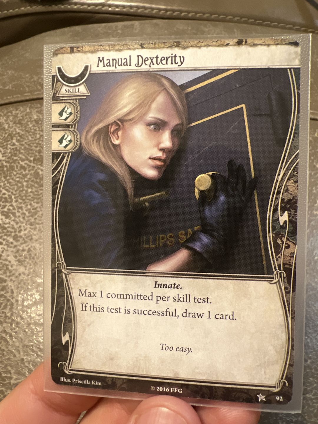 Customer photo review of Clear Matte Standard Size Card Sleeves