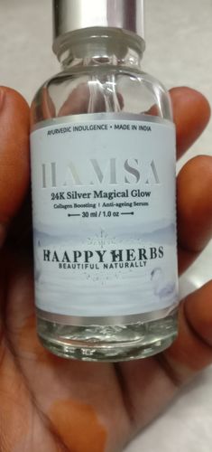 Customer photo review of Hamsa 24K Silver Face Serum (Collagen boosting , anti ageing and Skin brightening)