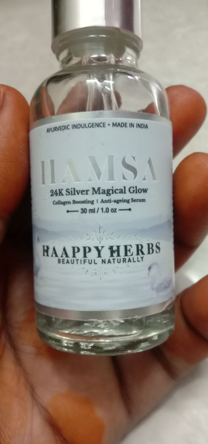Customer photo review of Hamsa 24K Silver Face Serum (Collagen boosting , anti ageing and Skin brightening)