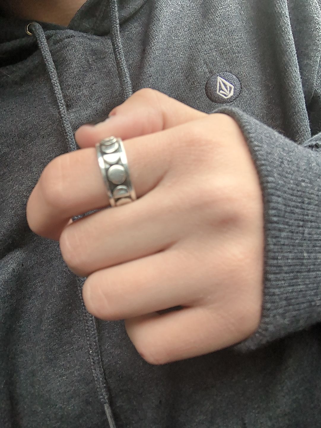 Customer photo review of Moon Phase Spinner Ring Sterling Silver