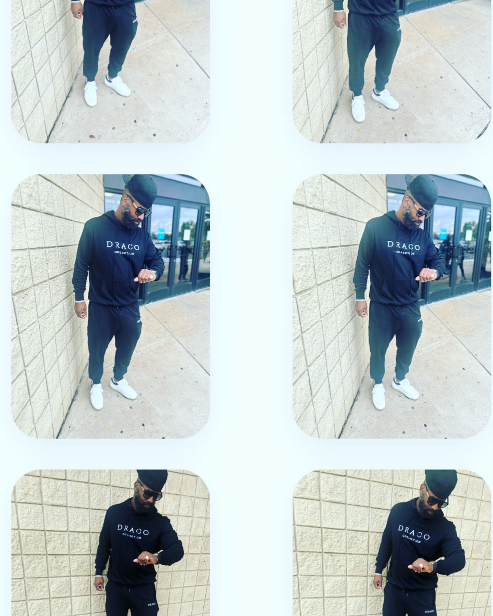 Customer photo review of Draco Collection Sweatsuits