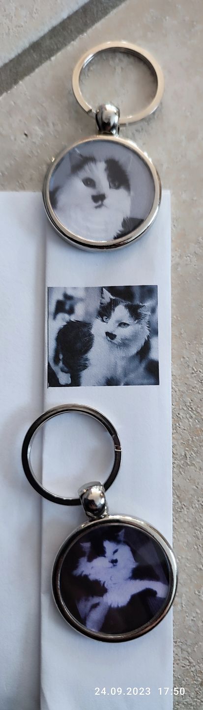 Customer photo review of Schlüsselanhänger-Bundle Rund 3x dein Foto für nur 19,90 €
