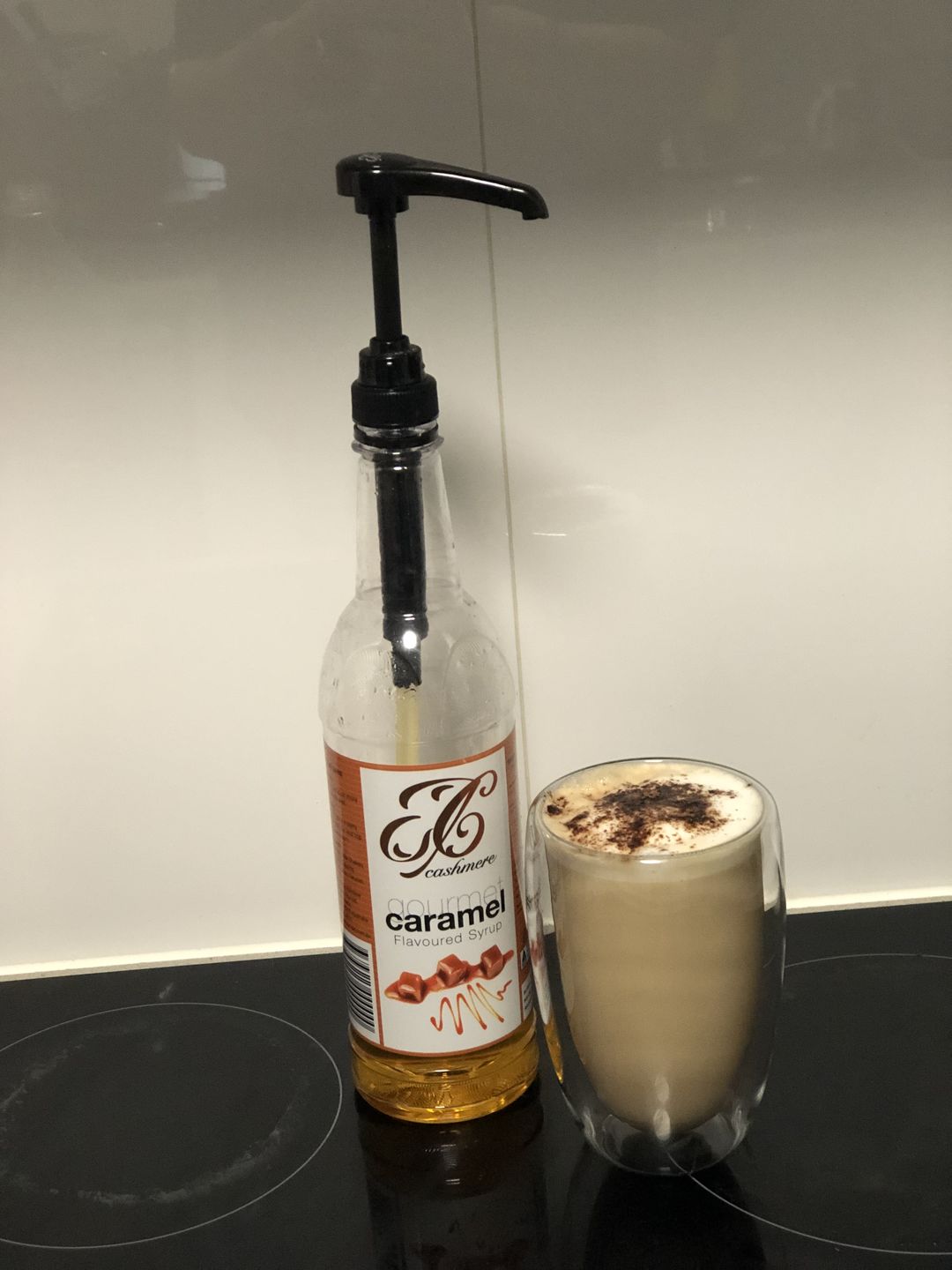 Customer photo review of Caramel Coffee Syrup