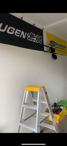 Customer photo review of Nobori Spoon Sports Blue on Yellow Flag