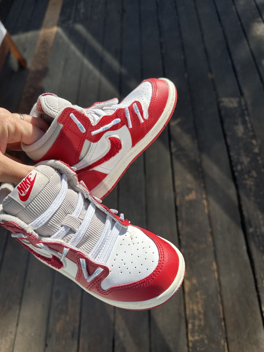 Customer photo review of U-Lace Kiddos - White
