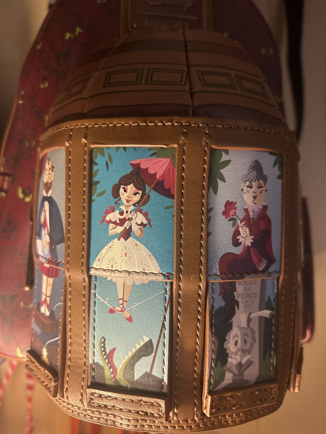Customer photo review of Loungefly Disney Haunted Mansion Moving Portraits Mini Backpack - Preorder