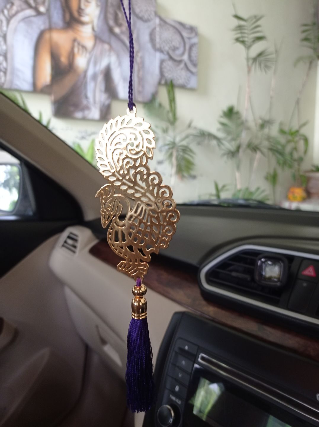 Customer photo review of Car Hanging Goldplated - Peacock