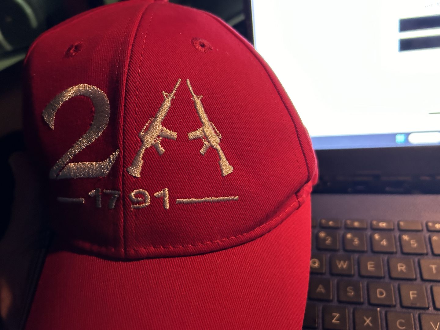 Customer photo review of 2nd Amendment 2A Limited Edition Red Embroidered Hat