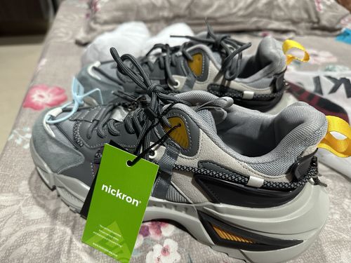 Customer photo review of Rocket Boost Grey High Heel Funky Designer Low Top Sneakers