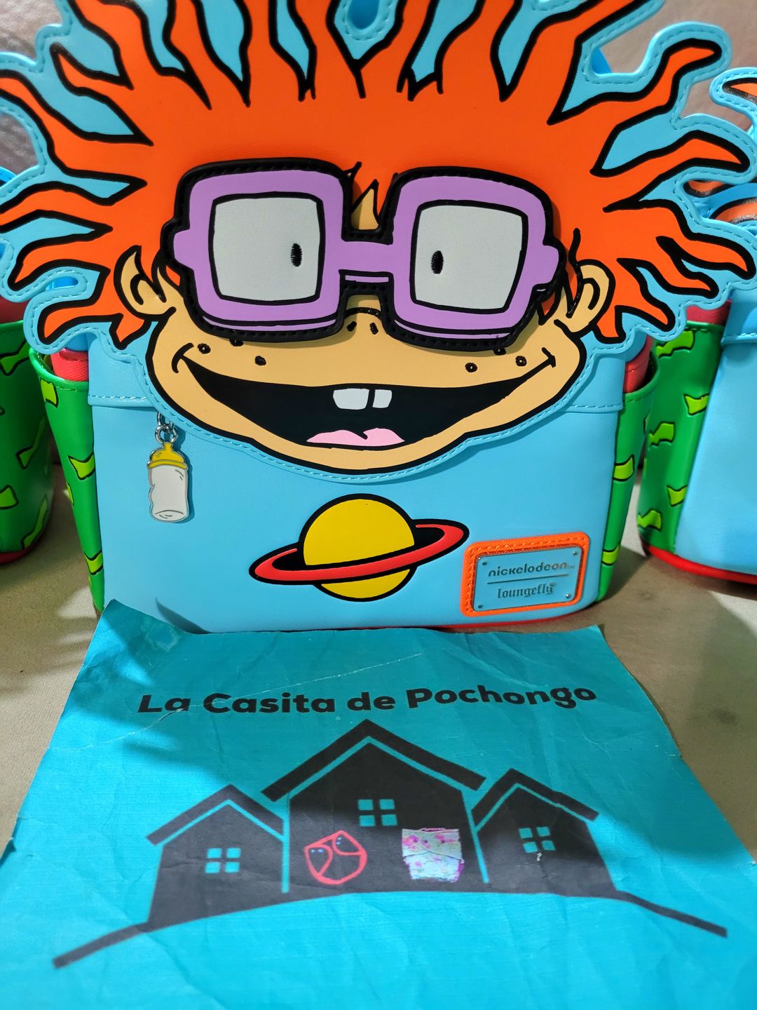 Customer photo review of 707 Street Exclusive - Loungefly Nickelodeon Rugrats Chuckie Cosplay Mini Backpack With Removable Glasses