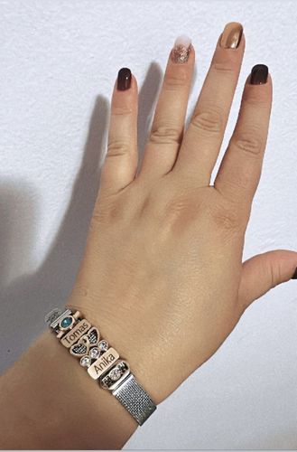 Customer photo review of Mesh bracelet silver
