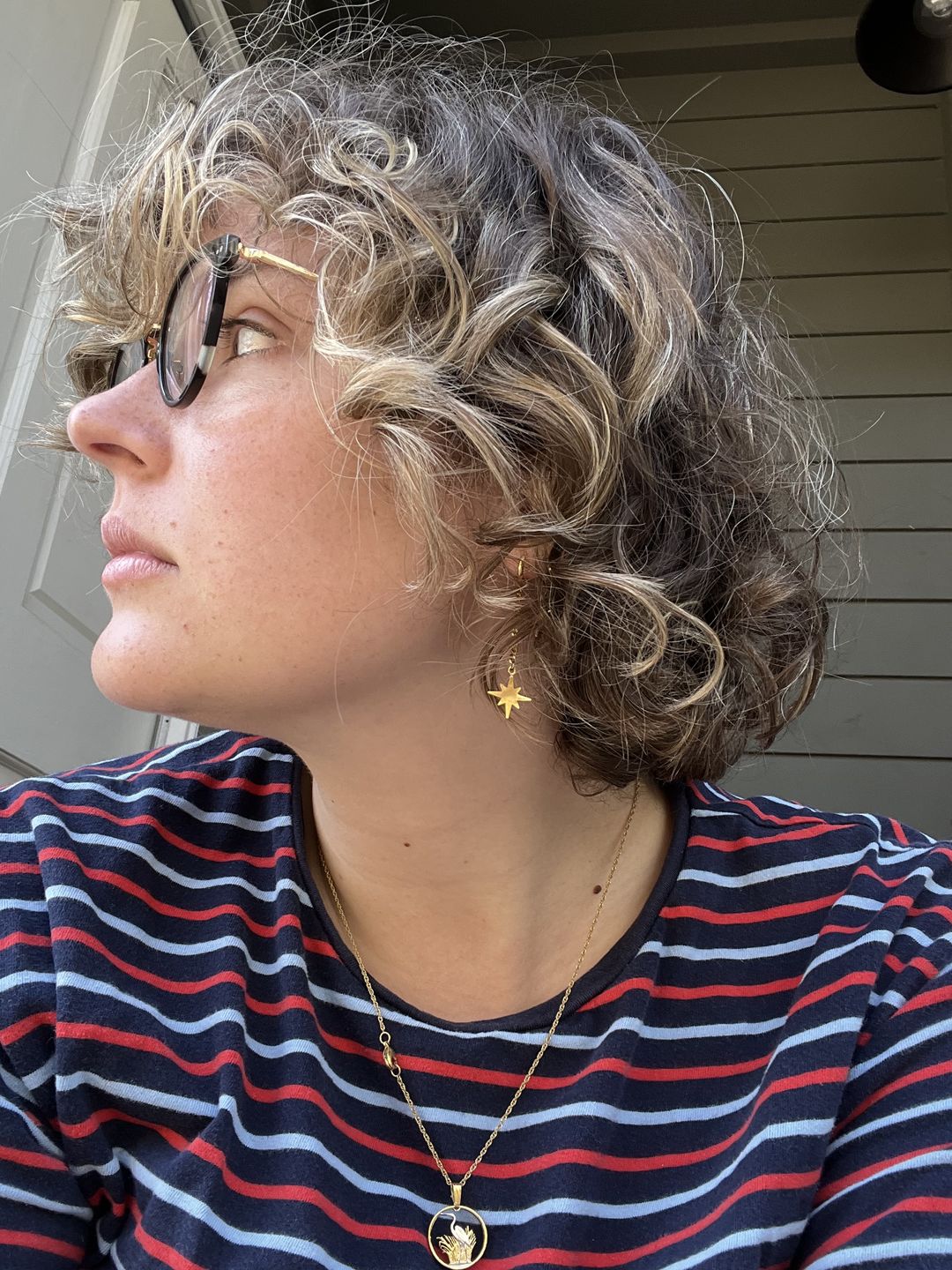 Customer photo review of Build-Your-Own Hoops (Gold Plated)