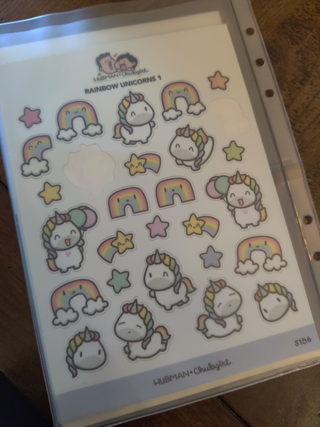 Customer photo review of Rainbow Unicorns 1 Sticker Sheet