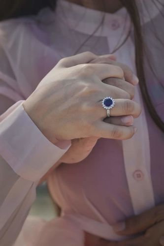 Customer photo review of 3ct Zernez Gemstone Engagement Ring