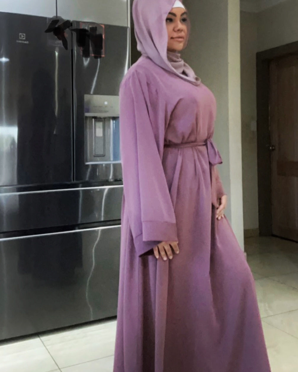Customer photo review of Khatijah Abaya - Berry