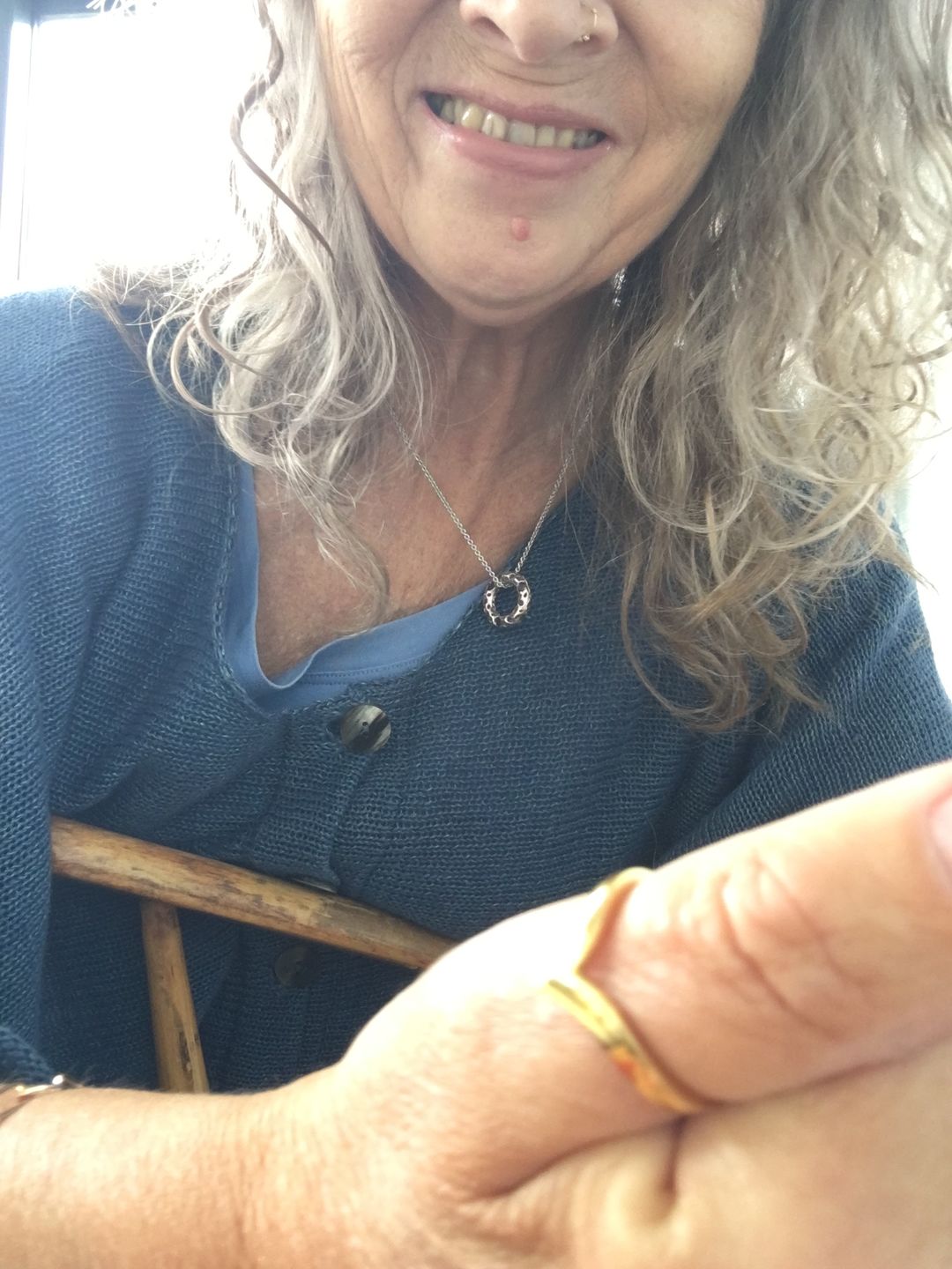 Customer photo review of Grecian Wishbone Stacking Ring