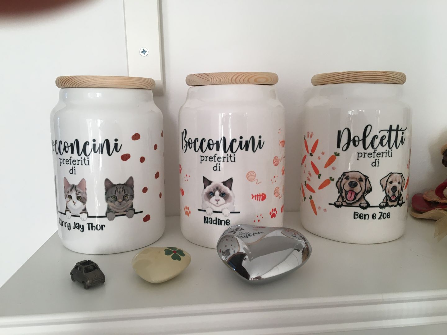 Customer photo review of Bocconcini preferiti - Porta bocconcini personalizzato