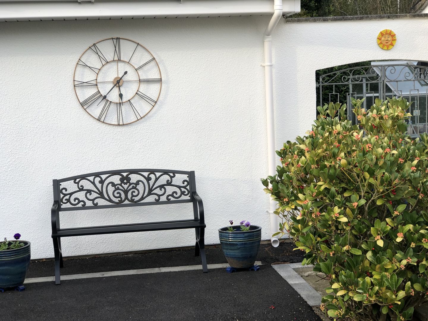 Customer photo review of Thomas Kent London. Summer House Black & Copper Wall Clock Indoor/Outdoor