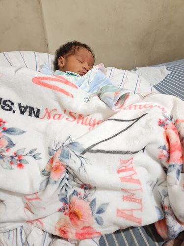 Customer photo review of Free Shipping✈️ Personalized Custom Name Baby Girl Elephant Blanket - Baby Gift